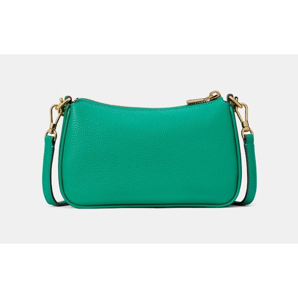 New Kate Spade Jolie Small Convertible Pebble Leather Crossbody Wintergreen - Picture 2 of 7